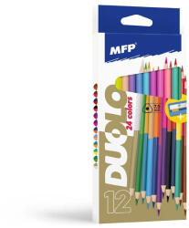 MFP Színesceruza Háromszögletű Készlet 12 Darab/Készlet Hegyezővel Kétvégű (MFP6300622)