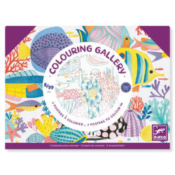 DJECO Mapa cu 3 postere de colorat motive japoneze, Djeco (DJ08694) - infant