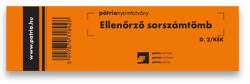  Pátria Ellenőrző Sorszámtömb Tombola Kék D2 (AAE878)