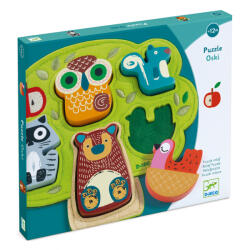 DJECO Puzzle din lemn si fetru Oski, Djeco (DJ01039)