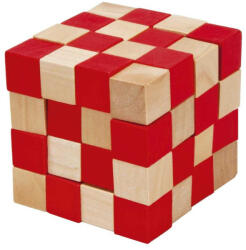 Fridolin Joc logic IQ 3D Puzzle rosu&natural Anaconda, Fridolin (Fr_17192)