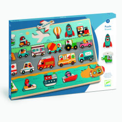 DJECO Puzzle din lemn Vroom-vroom, Djeco (DJ01831)