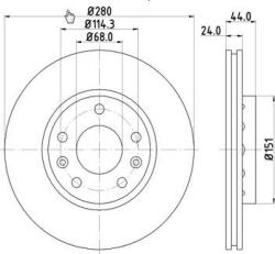MTR Frana disc Disc frana MTR 12108515 - compatibil Renault, Dacia (MTR12108515)