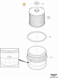 Volvo Ungere Carcasa filtru ulei, Simering Volvo 32140027 (VOLVO32140027)