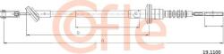 Cofle Comanda ambreiaj Cablu ambreiaj Cofle 19.1100 - compatibil Daewoo (COFLE191100)