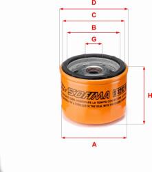 Sofima Filtru ulei Sofima S 3262 R - compatibil Renault, Jeep, Dacia, Nissan - Sofima-S 3262 R (SOFIMAS3262R)