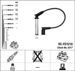 NGK Cablu aprindere, piese racordare NGK 6317 (NGK6317)