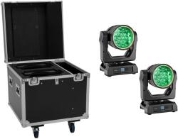 EUROLITE Set 2x LED IP TMH-W285 Hypno Moving Head Wash + Flightcase with wheels (20001069)
