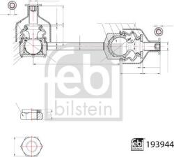 FEBI Bilstein Stabilizare, Rigidizare Bieleta antiruliu FEBI Bilstein 193944 - compatibil Volvo - FEBI Bilstein (FEBIBILSTEIN193944)