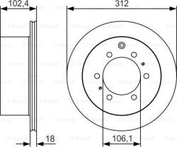 Bosch 0 986 479 R57 - Disc Frana - Bosch-0 986 479 R57 (bosch0986479r57)