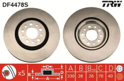 TRW féktárcsa TRW DF4478S for ALFA ROMEO, JEEP (DF4478S)