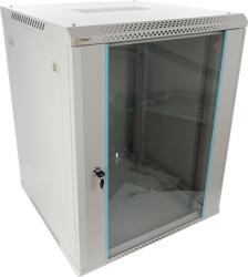 Pulsar RWA1566-G 19" 15U 600x600 fali rack szekrény; lapraszerelt; szürke; könnyített kialakítás (RWA1566-G) - hik-online