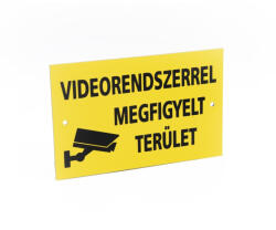 METZ FT100 Figyelmeztető tábla; "VIDEORENDSZERREL MEGFIGYELT TERÜLET"; tartós kültéri kivitel; 197 x (FT100) - hik-online