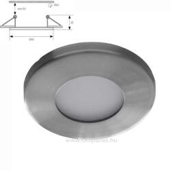 Kanlux Marin CT-S80-SN IP44 beépíthető spotlámpa, 35W 12V, Gx53 MR16 (4704)