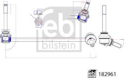 FEBI Bilstein Stabilizare, Rigidizare Bieleta antiruliu FEBI Bilstein 182961 (FEBIBILSTEIN182961)