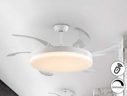 Schuller ventilátor VENTO - MAXI FEHÉR VENTILÁTOR, DIMMELÉSŰ, D80/150 168427 matt fehér Ø80cm mag 55cm (168427)