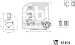 FEBI Bilstein Stabilizare, Rigidizare Bieleta antiruliu FEBI Bilstein 183104 (FEBIBILSTEIN183104)
