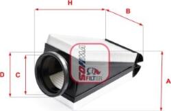 Sofima S 3B87 A - FILTRU AER - compatibil Mercedes - Sofima-S 3B87 A (SOFIMAS3B87A)