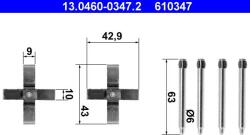 ATE Frana disc Componente, Accesorii frana ATE 13.0460-0347.2 - compatibil Saab, Vauxhall, Opel (ATE13046003472)