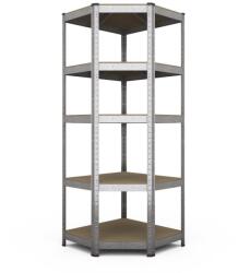 Apolcod Horganyzott fém polcrendszer ECONOMY - sarok - 180x70x45 (5 polcos)