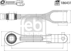 FEBI Bilstein Stabilizare, Rigidizare Bieleta antiruliu FEBI Bilstein 186431 - compatibil Mercedes - FEBI Bilstein (FEBIBILSTEIN186431)