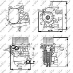 NRF Ungere Carcasa filtru ulei, Simering NRF 31356 (NRF31356)