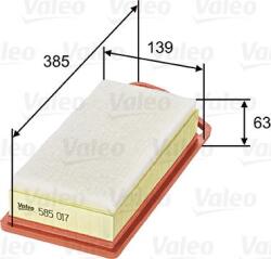 Valeo Filtru aer Valeo 585017 - compatibil Peugeot, Toyota, Citroën (VALEO585017)