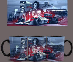 Ayrton Senna bögre (Fekete)