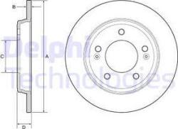 Delphi BG4964C - Disc frana - SET DISCURI FRANA - Delphi-BG4964C (DELPHIBG4964C)