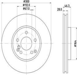 MTR Frana disc Disc frana MTR 12108524 - compatibil Mercedes-Benz (MTR12108524)