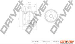 Dr! ve+ Filtru ulei Dr! ve+ DP1110.11. 0140 - compatibil Peugeot, Fiat, Opel, Jeep - Dr! ve+ (DRVEDP1110110140)