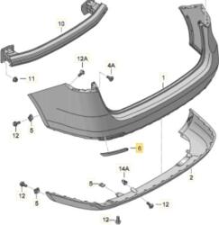 VAG Catadioptru spate, lateral VAG 6J8945106A (VAG6J8945106A)