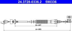 ATE Comanda ambreiaj Cablu ambreiaj ATE 24.3728-0336.2 - compatibil Peugeot, Citroën, Fiat, Lancia (ATE24372803362)