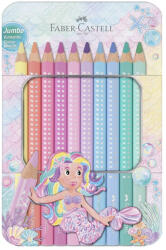  Színes ceruza FABER-CASTELL Sparkle jumbo fém dobozos 10 darabos (07.03995)