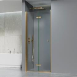 Inter Ceramic Стъклен параван за баня 114, сгъваем, златен мат 90х200 см или 100x200 см