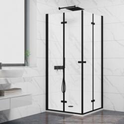 Inter Ceramic Стъклен параван за баня 114ВМ, сгъваем, черен мат 100x200 см