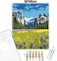  Derűs Yosemite-völgy - számfestő készlet - 50×60 cm (Keretre feszítve)
