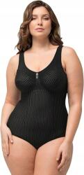 Ulla Popken Plus Size Fekete Csíkos Karcsúsító Body 90C 6BA