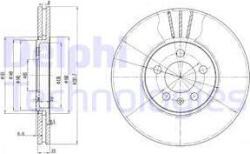 Delphi Frana disc Disc frana Delphi BG2729 - compatibil Audi, Seat, Vw (DELPHIBG2729)