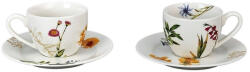 AdTrend Set 2 cesti, 2 farfurioare portelan chinezesc 90 ml, 6 x 5 cm (107221)