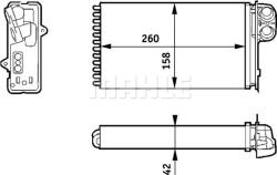 Mahle Schimbator de caldura habitaclu Mahle AH 162 000S - compatibil Renault - MAHLE-AH 162 000S (MAHLEAH162000S)