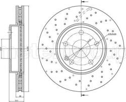 Delphi Frana disc Disc frana Delphi BG4657C - compatibil Mercedes-Benz (DELPHIBG4657C)