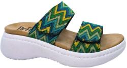 Dr Feet Papuci Dr Feet 21012 verde cu imprimeu - dama