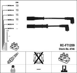 NGK Cablu aprindere, piese racordare NGK 4746 - compatibil Fiat, Ford, Alfa, Lancia (NGK4746)