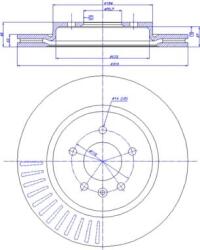 Delphi Frana disc Disc frana Delphi BG4388C - compatibil Vauxhall, Opel (DELPHIBG4388C)