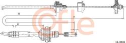 Cofle Comanda ambreiaj Cablu ambreiaj Cofle 11.3041 - compatibil Peugeot (COFLE113041)