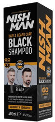 NISHMAN Sampon nuantator pentru barba si par - NISH MAN - Negru - 400 ml