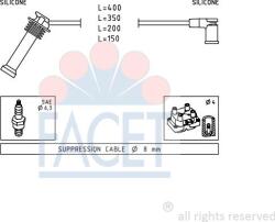 Facet Cablu aprindere, piese racordare Facet 4.7242 - compatibil Mazda, Ford, Volvo (FACET47242)
