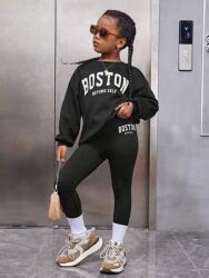 Shein Gyerek Leggings Fekete Nyomott Mintás 140 V9Q