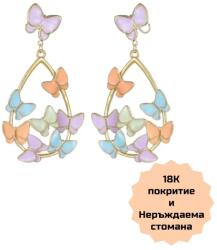 Колекция Лято Дамски обеци Цветни Пеперуди (zi1-30)